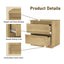 Belmont Bedside Table Light Oak Set of 2 | 2 Drawer Dresser Bundle Modern Nightstand