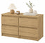 Belmont Bedside Table Light Oak Set of 2 | 2 Drawer Dresser Bundle Modern Nightstand
