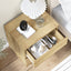 Belmont Bedside Table Light Oak Set of 2 | 2 Drawer Dresser Bundle Modern Nightstand