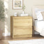 Belmont Bedside Table Light Oak Set of 2 | 2 Drawer Dresser Bundle Modern Nightstand