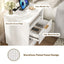 CLAYTON White Bedside Table with USB Charging Station for Bedroom Living Room Office