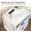 CLAYTON White Bedside Table Set of 2 with USB Charging Station for Bedroom Living Room