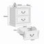 Hampton Vintage White Bedside Table Set of 2 - Elegant 2-Drawer Nightstands & Side Tables