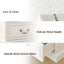 Hampton Vintage White Bedside Table Set of 2 - Elegant 2-Drawer Nightstands & Side Tables