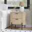 Fluted Round Coffee Table and End Table with Sliding Tambour Door | Modern Living Room Bundles