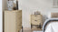 Fluted Bedside Table | 2 Drawer Dresser Modern Nightstand