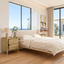 Light Oak Bedside Table with Gallery Top - Scandi Bedroom Storage