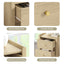 Light Oak Bedside Table with Gallery Top Set of 2 - Scandi Bedroom Storage