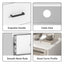 White 2 Drawer Bedside Table Set of 2 with Cable Hole Storage End Side Table for Bedroom Living