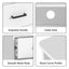 White 2 Drawer File Cabinet Under Desk Office Filing Furniture Storage Organiser
