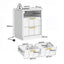 Opera White Bedside Table with Charging Station - Modern Smart Nightstand