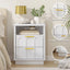 Opera White Bedside Tables Set of 2 with Charging Station - Modern Bedroom Storage