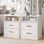 Noosa 3 Door 2 Drawer Wardrobe with White 2 Drawer Bedside Table Set of 2