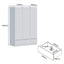 Noosa 3 Door 2 Drawer Wardrobe with White 2 Drawer Bedside Table Set of 2