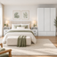 Noosa 3 Door 2 Drawer Wardrobe with White 2 Drawer Bedside Table Set of 2