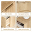 Natural Oak Bedside Table with Curved Front Drawer & Open Display Shelf