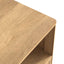 Natural Oak Bedside Table with Curved Front Drawer & Open Display Shelf