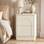 Cream White 3-Door Wardrobe and 2 Arch Drawer Bedside Tables Bedroom Furniture | Coastal Hamptons Full Bedroom Storage Set
