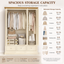 Cream White 3-Door Wardrobe and 2 Arch Drawer Bedside Tables Bedroom Furniture | Coastal Hamptons Full Bedroom Storage Set