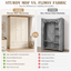 Cream White 3-Door Wardrobe and 2 Arch Drawer Bedside Tables Bedroom Furniture | Coastal Hamptons Full Bedroom Storage Set