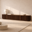 2.15m TV Entertainment Unit - Walnut Stain