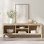 LINDLEY TV Entertainment Unit with 2 Doors Storage TV Cabinet with Open Shelves 140CM