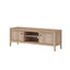 LINDLEY TV Entertainment Unit with 2 Doors Storage TV Cabinet with Open Shelves 140CM