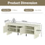 AMBER 150cm TV Entertainment Unit - Cream White Media Console with 2 Doors