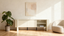 AMBER 150cm TV Entertainment Unit - Cream White Media Console with 2 Doors
