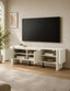 AMBER 150cm TV Entertainment Unit - Cream White Media Console with 2 Doors