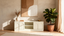 Cranfield Pearl White TV Entertainment Unit - 4 Door Scandi Cabinet
