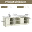 Cranfield Pearl White TV Entertainment Unit - 4 Door Scandi Cabinet