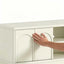 Cranfield Pearl White TV Entertainment Unit - 4 Door Scandi Cabinet