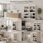 Modern Office Display Cabinet Set of 2 with LED Lighting & Glass Doors – Stylish Storage Solution