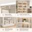 Modern Office Display Cabinet Set of 2 with LED Lighting & Glass Doors – Stylish Storage Solution
