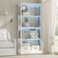 Aurora Display Cabinet Set of 3 Storage LED Light 4 - Tier Shelves Bookcase Stand Rack White