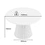 White Fluted Round Dining Table 4-6 Seater | 120cm Effect Kitchen Table