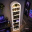 Opera Slim Arch Bookshelf - 8-Tier White Display Cabinet