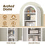 Opera Arch Display Cabinet Set of 2 Bookshelf Bookcase 8-Tier Storage Stand Rack White