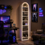 Opera Slim Arch Bookshelf - 8-Tier White Display Cabinet