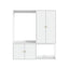 White Closet System with Hanging Rail and Closet Organizer Wardrobe Garment Rack with Shelves