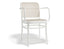 811 Hoffmann Armchair - White - Cane Seat - Cane Backrest - by TON