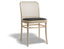 811 Hoffmann Chair - Natural - Black Padded Seat - Cane Backrest - by TON