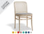 811 Hoffmann Chair - Upholstered Seat - Cane Backrest - by TON