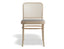 811 Hoffmann Chair - Upholstered Seat - Cane Backrest - by TON