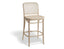 811 Hoffmann Stool - Natural Wood Seat - Cane Backrest - by TON