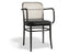 811 Hoffmann Armchair - Upholstered Seat - Cane Backrest - by TON