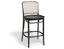 811 Hoffmann Counter Stool - Natural Wood Seat - Cane Backrest - by TON