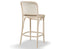 811 Hoffmann Counter Stool - Natural Wood Seat - Cane Backrest - by TON