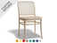 811 Hoffmann Chair - Natural Wood Seat - Cane Backrest - by TON